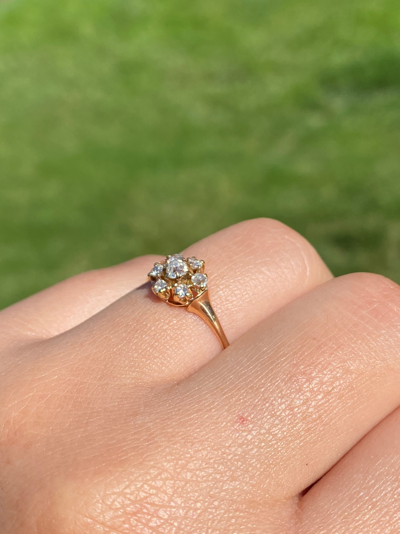 Georgian diamond enamel ring – Maison Mohs