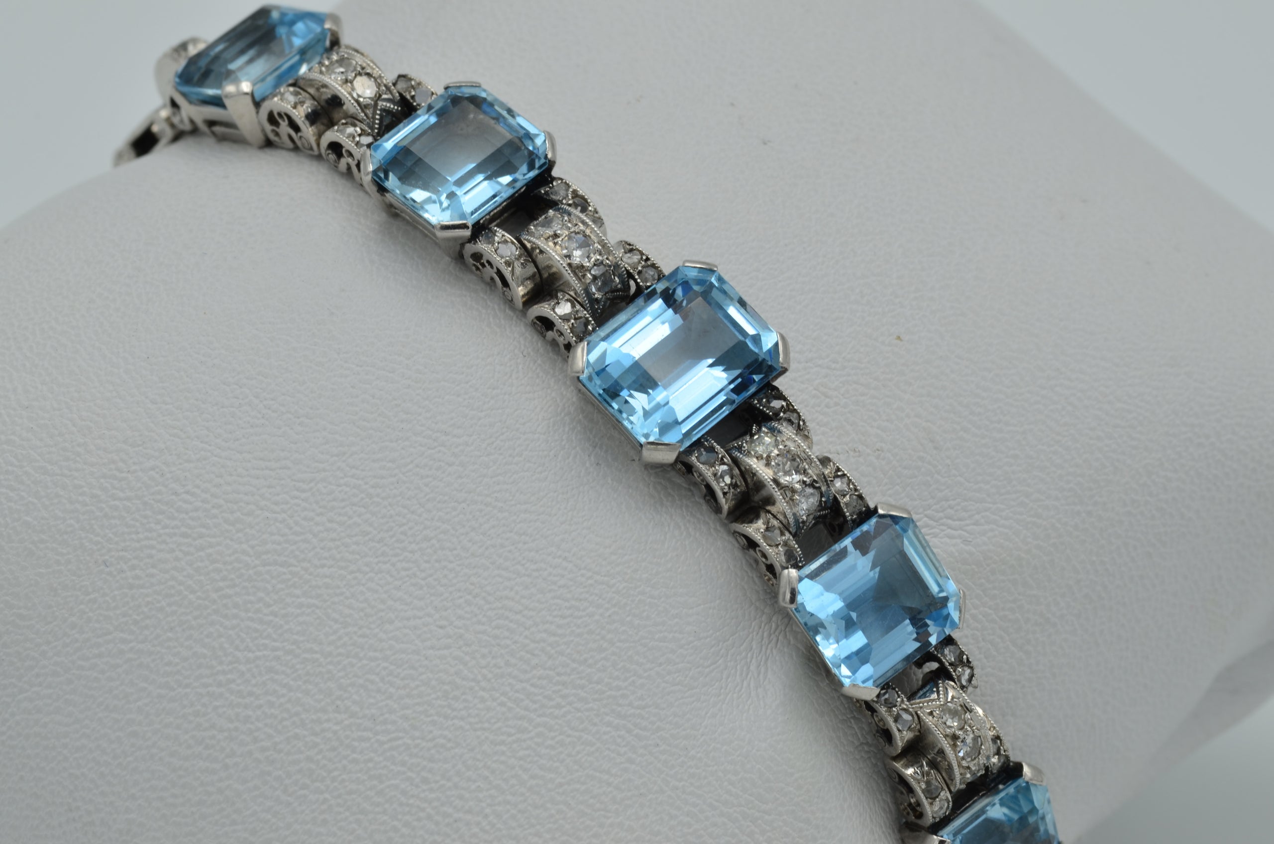 The Bianca: Phenomenal Antique Santa Maria Aquamarine Bracelet in ...