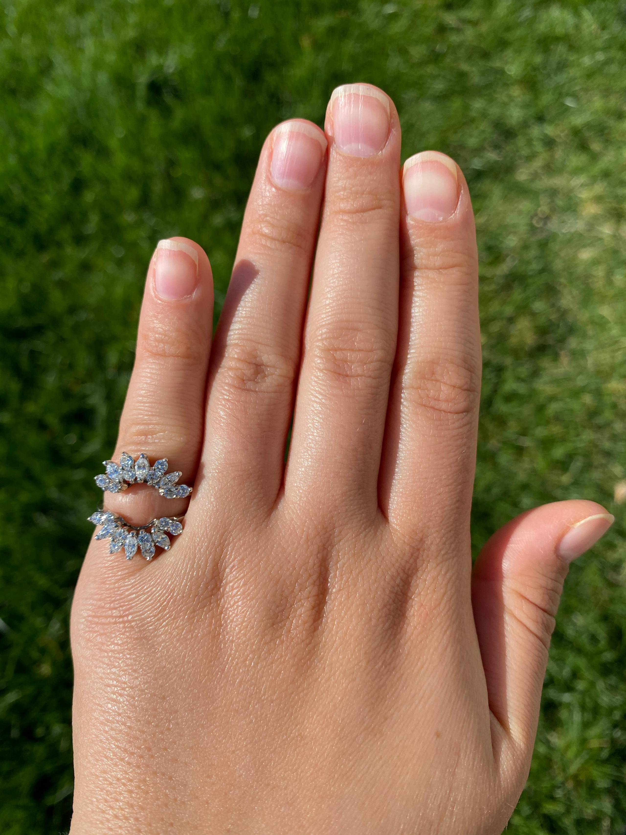 18k White Gold Engagement Ring in a Vintage Setting Country Road